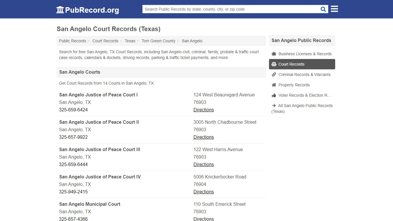 Free San Angelo Court Records (Texas Court Records) - PubRecord.org